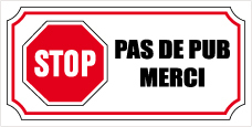STOP PUB autocollant
