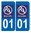 Département 01 AUTO 2 stickers autocollant