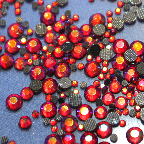 1000 Strass s6 hotfix 2,1mm couleur n°202 AB rouge