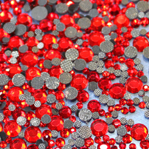 1000 Strass s6 hotfix 2,1mm couleur n°125 rouge