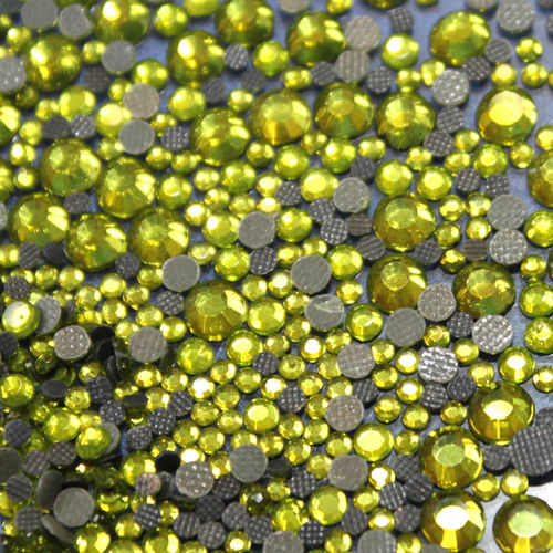 1000 Strass s6 hotfix 2,1mm couleur n°135 vert olive
