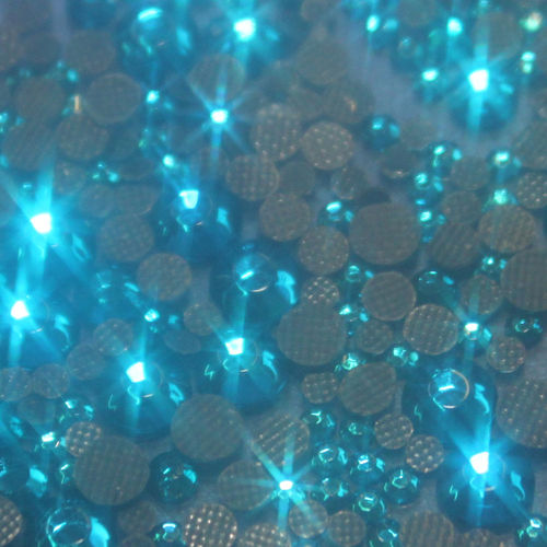 500 Strass s10 hotfix 2,9 mm couleur n°107 bleu turquoise