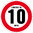 Limited to 10 MPH Vehicle Speed Restriction Bumper Printed Sticker Car Van 10cm