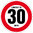 Limited to 30 MPH Vehicle Speed Restriction Bumper Printed Sticker Car Van 10cm