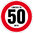 Limited to 50 MPH Vehicle Speed Restriction Bumper Printed Sticker Car Van 10cm
