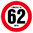 Limited to 62 MPH Vehicle Speed Restriction Bumper Printed Sticker Car Van 10cm