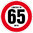 Limited to 65 MPH Vehicle Speed Restriction Bumper Printed Sticker Car Van 10cm