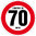 Limited to 70 MPH Vehicle Speed Restriction Bumper Printed Sticker Car Van 10cm