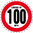 Limited to 100 MPH Vehicle Speed Restriction Bumper Printed Sticker Car Van 10cm
