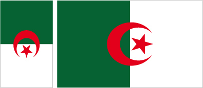 ALGERIE 4X drapeau sticker autocollant vinyle