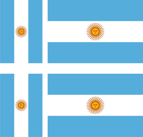 ARGENTINA 4X flag adhesive vinyl stickers