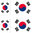 SOUTH KOREA 4X flag adhesive vinyl stickers