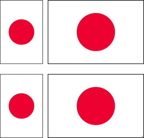 Japan 4 x stickers