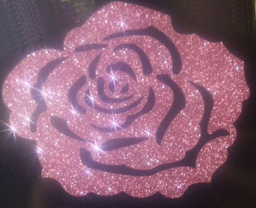 ROSE rose Glitter 7 cm Patch hotfix custom