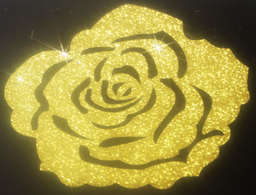 Rose cGOLD Patch termocollant à customiser hotfix Glitter 7 cm