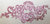 COURONNE FLEURS ROSE Patch termocollant hotfix Glitter 13 cm