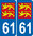 2 Sticker style AUTO Plaque Bleu département 61 LIONS