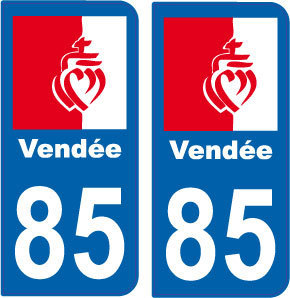 Autocollants stickers autocollants departement de la Vendée 