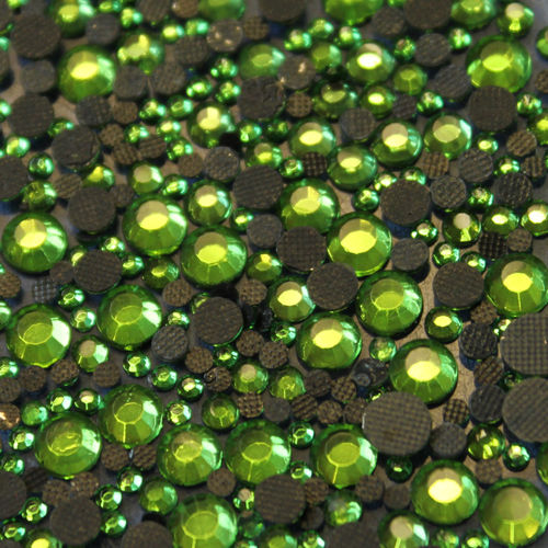 1000 rhinestones hotfix s06 color N°128 green 2,1mm
