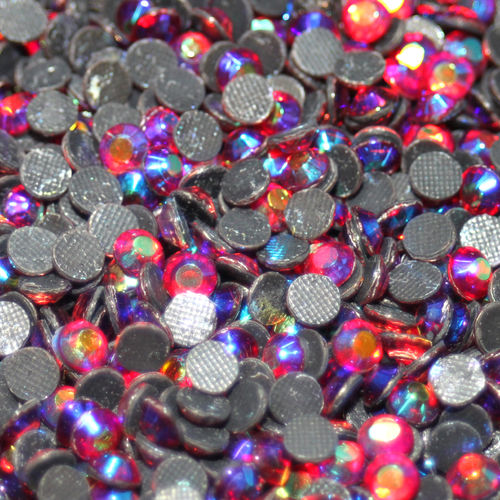 100 Strass s20 hotfix 4,8 mm n°AB 202 rouge iridescent