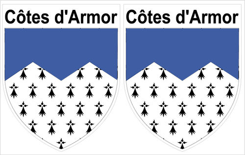 COTE D'ARMOR sticker x 2