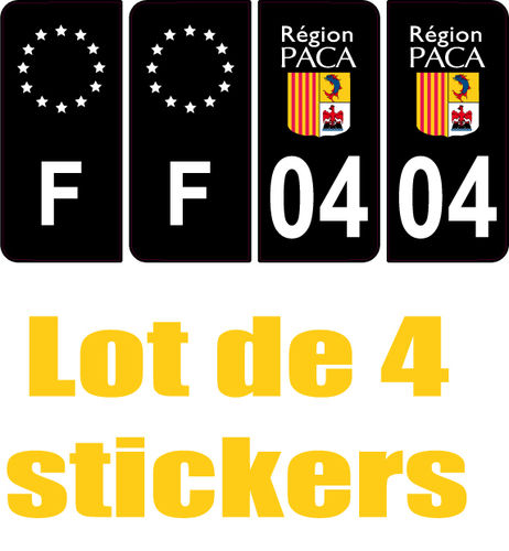 04 department + F Black sticker x 4
