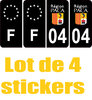 04 département + F Noir sticker x 4