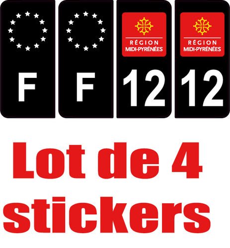 12 department + F Black sticker x 4