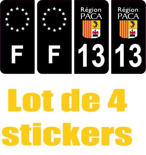 13 département + F Black sticker x 4