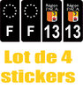 13 département + F Black sticker x 4