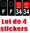 4 Stickers style AUTO Plaque Noir F+département 34