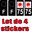 4 Stickers style AUTO Plaque Noir F+département 75