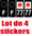 4 Stickers style AUTO Plaque Noir F+département 77