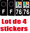 4 Stickers style AUTO Plaque Noir F+département 76