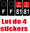 4 Stickers style AUTO Plaque Noir F+département 81