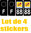 4 Stickers style AUTO Plaque Noir F+département 88
