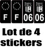 06 department + F Black sticker x 4