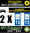 2 Stickers réfléchissant style AUTO Plaque département 15