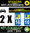 2 Stickers réfléchissant style AUTO Plaque département 16