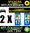 2 Stickers réfléchissant style AUTO Plaque département 17