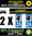 2 Stickers réfléchissant style AUTO Plaque département 2A