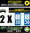 2 Stickers réfléchissant style AUTO Plaque département 36