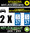 2 Stickers réfléchissant style AUTO Plaque département 37