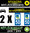 2 Stickers réfléchissant style AUTO Plaque département 50
