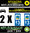 2 Stickers réfléchissant style AUTO Plaque département 973