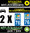 2 Stickers réfléchissant style AUTO Plaque département 76