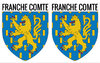 2 x STICKER BLASON - FRANCHE COMTE - Autocollant - 4x5 cm