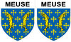 2 X escutcheon - MEUSE STICKER BLAZON