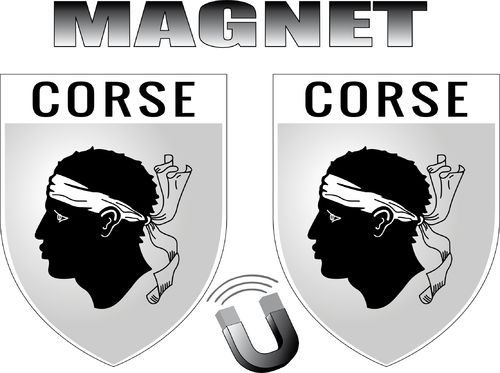 CORSE 2 x MAGNET BLAZON CORSE