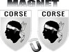 2 Magnets blason de la CORSE 20 2A 2B